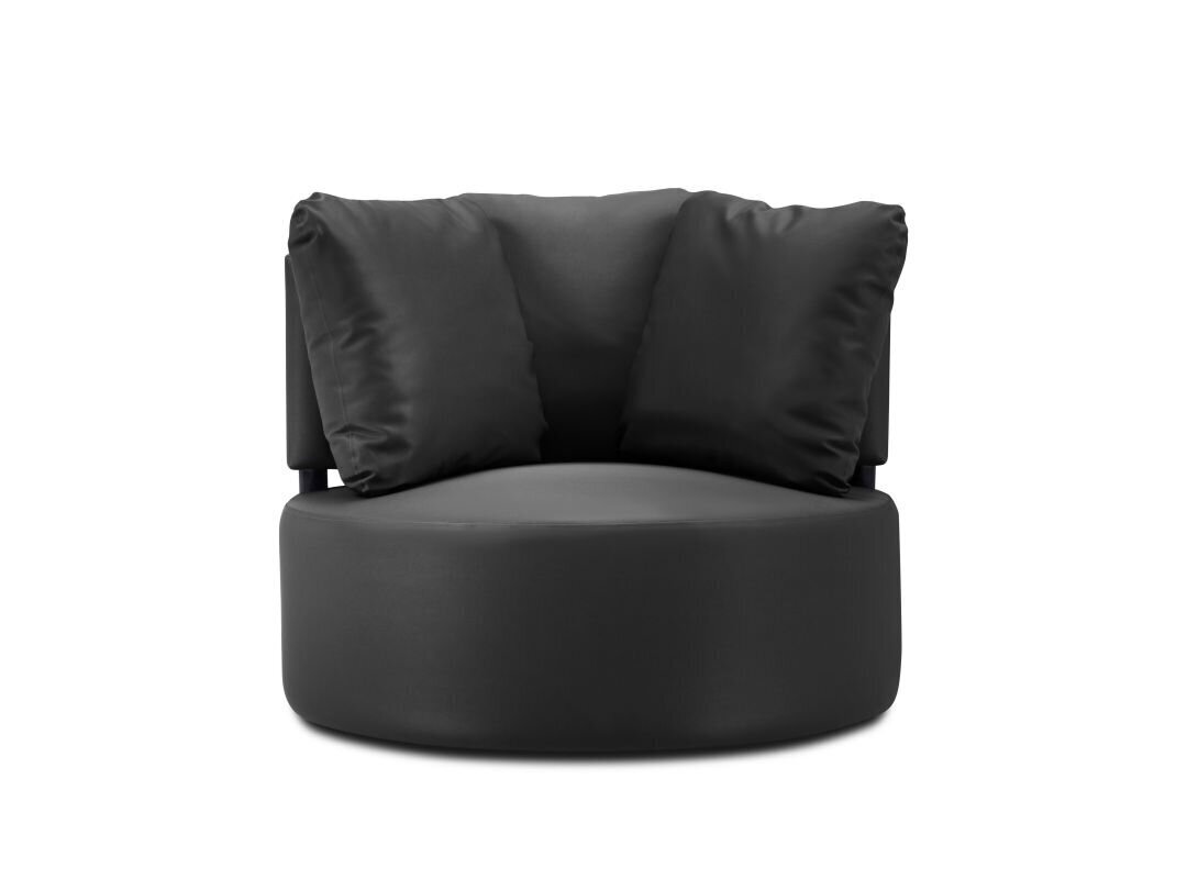 Modulinis lauko fotelis Calme Jardin Barts, juodas kaina ir informacija | Lauko kėdės, foteliai, pufai | pigu.lt