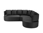 Kampinė lauko sofa Calme Jardin Barts, juoda