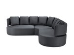 Kampinė lauko sofa Calme Jardin Barts, tamsiai pilka