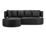 Keturvietė kampinė lauko sofa Calme Jardin Barts, juoda