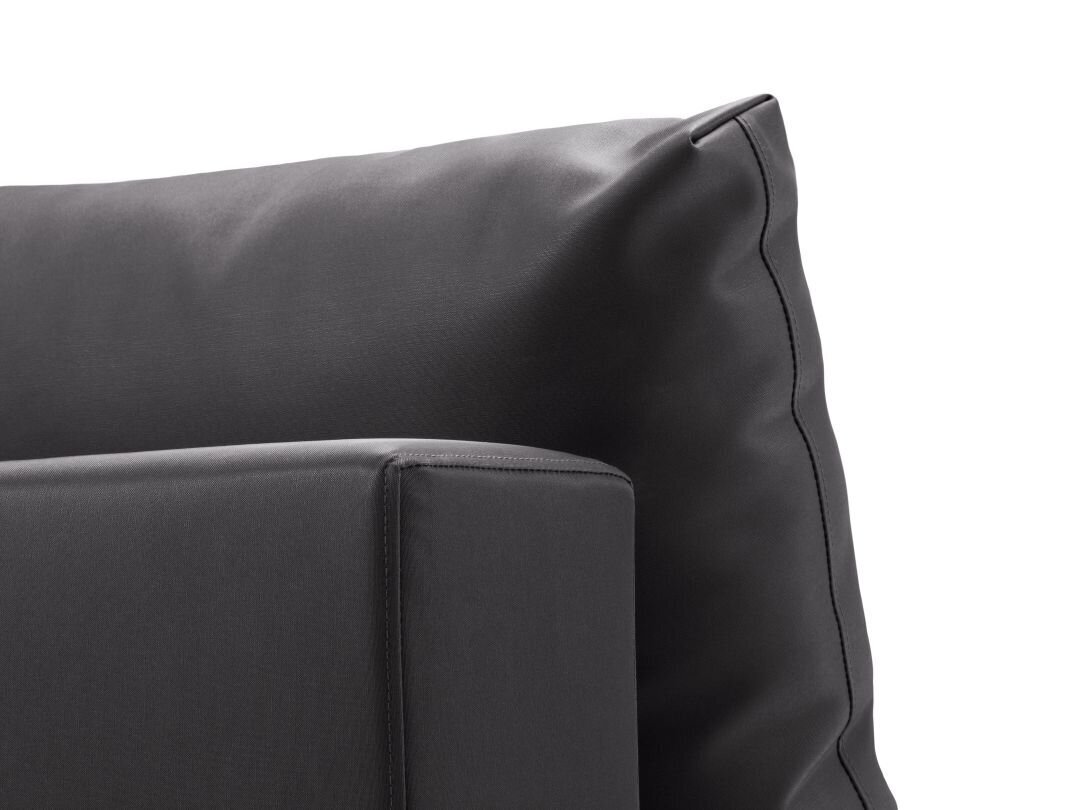 Vidurinė modulinės sofos dalis Calme Jardin Fiji, juoda kaina ir informacija | Lauko kėdės, foteliai, pufai | pigu.lt