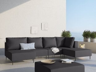 Modulinė 5-ių vietų kampinė lauko sofa Calme Jardin Fiji, juoda kaina ir informacija | Lauko kėdės, foteliai, pufai | pigu.lt