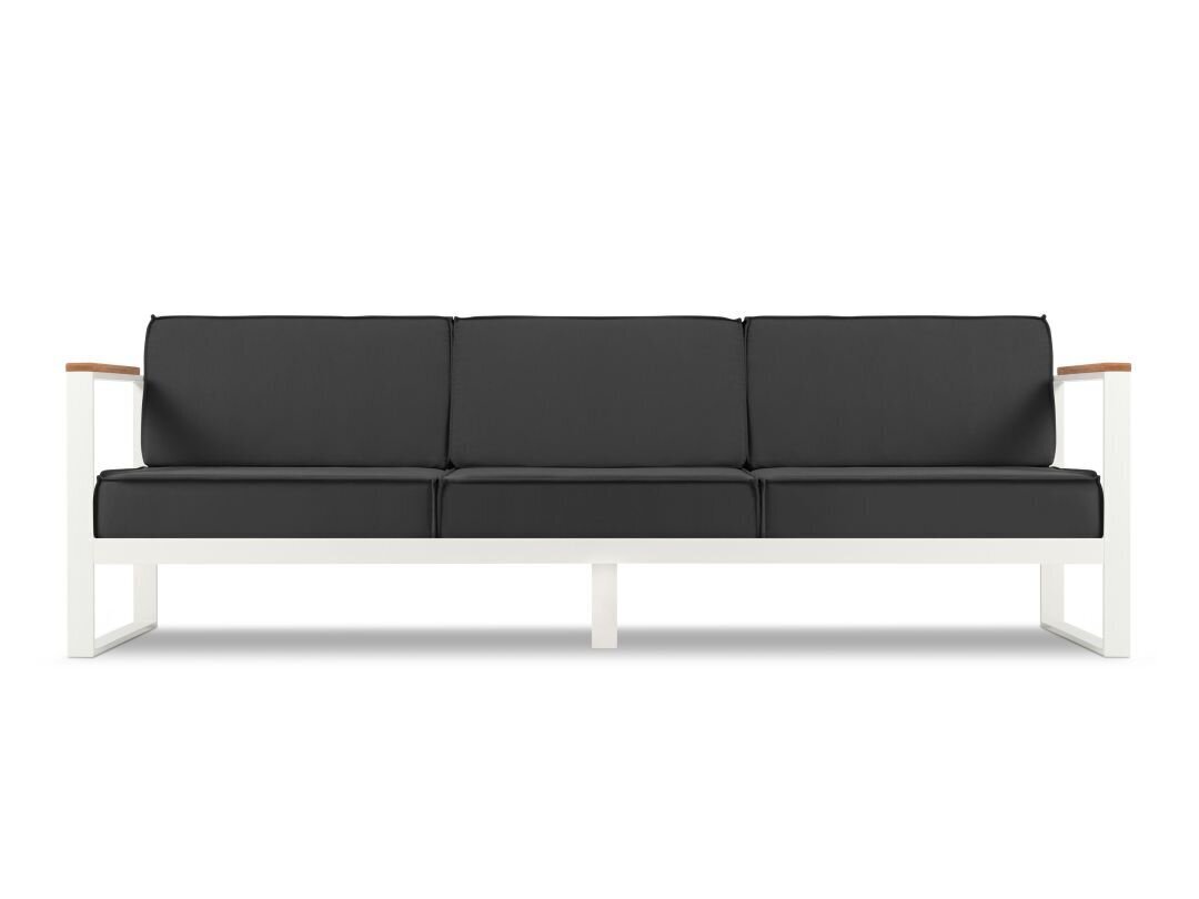 Trivietė lauko sofa Calme Jardin Tahiti, tamsiai pilka цена и информация | Lauko kėdės, foteliai, pufai | pigu.lt