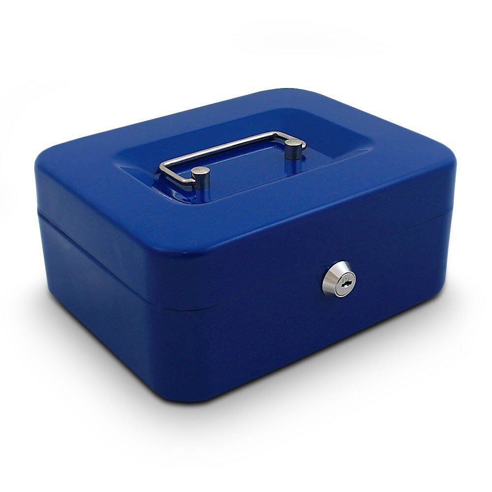 Pinigų kasos dėžutė, 20cm, mėlyna kaina ir informacija | Kanceliarinės prekės | pigu.lt