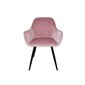 Veliūrinių kėdžių / fotelių komplektas, rožinis kaina ir informacija | Virtuvės ir valgomojo kėdės | pigu.lt