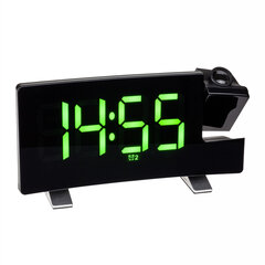 Радиопроекционный будильник с функцией зарядки TFA USB 60.5015, зеленый цена и информация | Радиоприемники и будильники | pigu.lt
