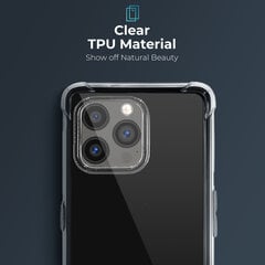 Ударопрочный силиконовый чехол Moozy для iPhone 13 Pro - Прозрачный чехол для телефона с усиленной защитой углов цена и информация | Чехлы для телефонов | pigu.lt