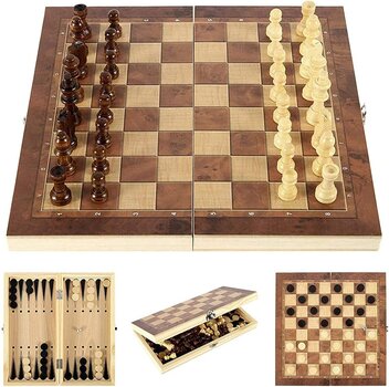 Шахматы 3в1, 44 х 44 см цена и информация | Настольные игры, головоломки | pigu.lt