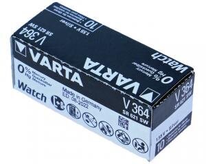 Baterija Varta 364 23mAh 1.55V AG1 SR621SW 10vnt. kaina ir informacija | Elementai | pigu.lt