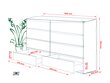 Komoda 3xEliving DEMI su 8 stalčiais, 140 cm, spalva: Sonomos ąžuolas kaina ir informacija | Komodos | pigu.lt