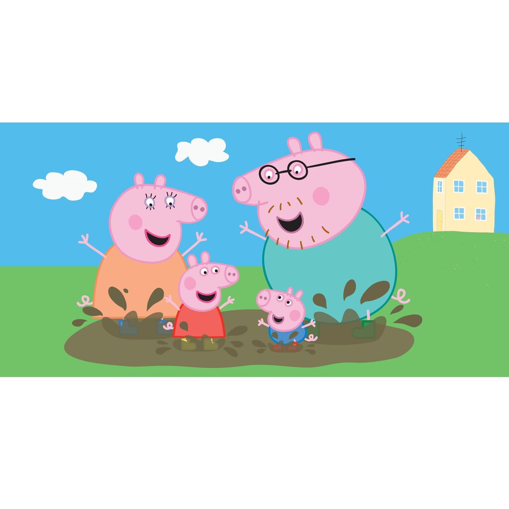 Vaikiškas rankšluostis Peppa Pig Happy Family, 70x140 cm kaina ir informacija | Rankšluosčiai | pigu.lt