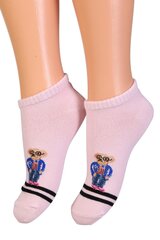 Детские хлопковые укороченные (спортивные) носки розового цвета с изображением милого медвежонка BO цена и информация | Носки, колготки для девочек | pigu.lt