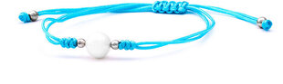Beneto Кружевной синий браслет каббала с настоящим жемчугом AGB567 цена и информация | Женские браслеты | pigu.lt