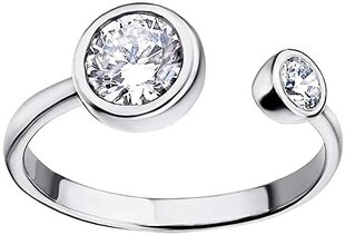 Elegantiškas sidabrinis žiedas su skaidriais cirkoniais moterims Lotus Silver LP1272-3 / 1 kaina ir informacija | Žiedai | pigu.lt