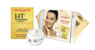 Rinkinys Dermacol Hyaluron Therapy 3D: kaukė, 15 ml + dieninis kremas, 50 ml + kosmetinė kaina ir informacija | Veido kremai | pigu.lt