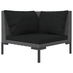 Sodo sofa su pagalvėlėmis, pusapvalis poliratanas kaina ir informacija | Lauko kėdės, foteliai, pufai | pigu.lt