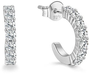 Apvalūs sidabriniai auskarai Beneto AGUP1169 kaina ir informacija | Auskarai | pigu.lt