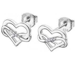 Романтические серебряные серьги Lotus Silver Сердце с бесконечностью Moments LP3307-4/1 цена и информация | Серьги | pigu.lt