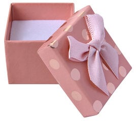 JK Box Красная коробочка в горошек для серег и кольца КК-3/А7 цена и информация | Товары для упаковки подарков | pigu.lt