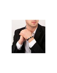 Morellato Мужской черный кожаный браслет Moody SQH19 цена и информация | Мужские украшения | pigu.lt