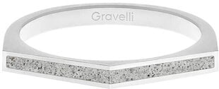 Plieninis žiedas su betonu Two Side Gravelli GJRWSSG122 kaina ir informacija | Žiedai | pigu.lt