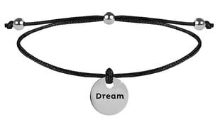 Troli Браслет-нитка Dream Черный / Сталь цена и информация | Женские браслеты | pigu.lt