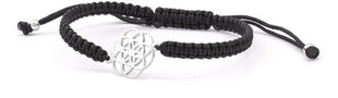 Beneto Стильный черный ремешок кабала-браслет Mandala AGB545 цена и информация | Женские браслеты | pigu.lt