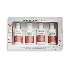 Dovanų rinkinys sausiems ir pažeistiems plaukams Revolution Bond Plex Restore Kit: šampūnas, 100 ml + kondicionierius, 100 ml + nenuplaunama priemonė, 100 ml + kremas, 100 ml цена и информация | Шампуни | pigu.lt