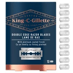 Atsarginiai skustuvai King Double Edge Razor Blades, 10 vnt kaina ir informacija | Gillette Asmens higienai | pigu.lt