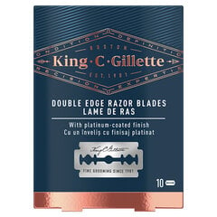 Atsarginiai skustuvai King Double Edge Razor Blades, 10 vnt kaina ir informacija | Gillette Asmens higienai | pigu.lt