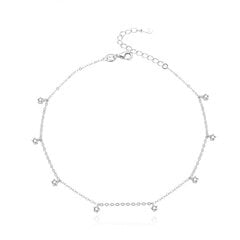 Beneto Красивый серебряный браслет на щиколотку с цирконами AGN33 цена и информация | Женские браслеты | pigu.lt