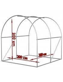 Sulankstomas sodo folijos šiltnamis 2x2x2m kaina ir informacija | Šiltnamiai | pigu.lt