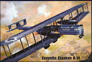 Klijuojamas Modelis Roden 050 Zeppelin Staaken R.VI (Aviatik, 52/17) 1/72 kaina ir informacija | Klijuojami modeliai | pigu.lt