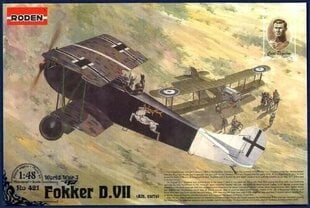 Klijuojamas Modelis Roden 421 Fokker D.VII (Albatros built, early) 1/48 kaina ir informacija | Klijuojami modeliai | pigu.lt