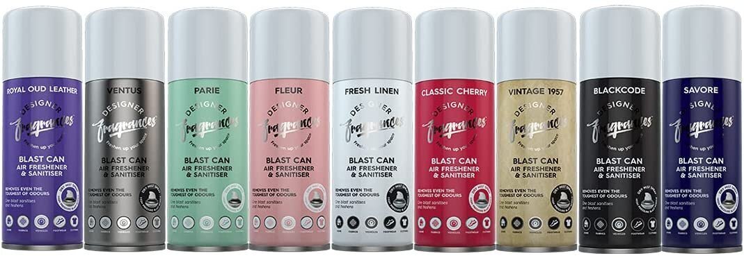 Designer Fragrances Blast Can Fresh Linen aukšto spaudimo sausas aerozolis - oro gaiviklis. цена и информация | Oro gaivikliai | pigu.lt