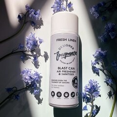 Designer Fragrances Blast Can Fresh Linen aukšto spaudimo sausas aerozolis - oro gaiviklis. цена и информация | Освежители воздуха | pigu.lt