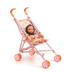 Vežimėlis lėlėms Gėlės Djeco Pomea, DJ07841, 54 cm kaina ir informacija | Žaislai mergaitėms | pigu.lt