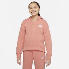 Толстовка для девочек Nike Girls NSW Club FLC FZ Hoodie LBR, розовая цена и информация | Свитеры, жилетки, пиджаки для девочек | pigu.lt