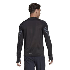 Sportiniai marškinėliai vyrams Adidas Run Icon Full Reflective 3-Stripes Long Sleeve Tee M HB7434, juodi kaina ir informacija | Sportinė apranga vyrams | pigu.lt