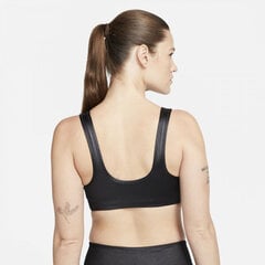 Nike Dri-Fit Swoosh sportinė liemenėlė moterims, juodos spalvos цена и информация | Спортивная одежда женская | pigu.lt