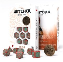 Kauliukų rinkinys The Witcher Triss raudonos ir turkio spalvos kaina ir informacija | Stalo žaidimai, galvosūkiai | pigu.lt