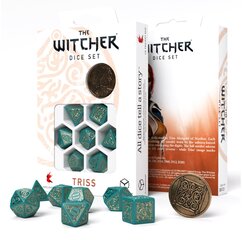 Kauliukų rinkinys The Witcher Triss turkio ir auksinės spalvos цена и информация | Настольные игры, головоломки | pigu.lt