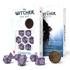 Kauliukų rinkinys The Witcher Yennefer levandų ir baltos spalvos kaina ir informacija | Stalo žaidimai, galvosūkiai | pigu.lt