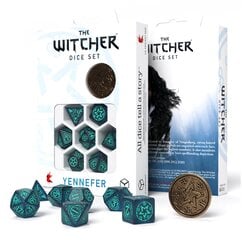 Kauliukų rinkinys The Witcher Yennefer tamsiai mėlynos ir turkio spalvos цена и информация | Настольные игры, головоломки | pigu.lt