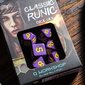 Kauliukų rinkinys Classic Runic violetinės ir geltonos spalvos kaina ir informacija | Stalo žaidimai, galvosūkiai | pigu.lt