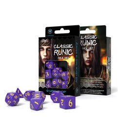 Kauliukų rinkinys Classic Runic violetinės ir geltonos spalvos цена и информация | Настольные игры, головоломки | pigu.lt