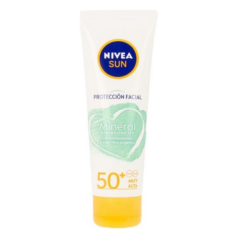 Kremas nuo saulės Nivea Sun Facial Mineral 50+, 50 ml kaina ir informacija | Kremai nuo saulės | pigu.lt