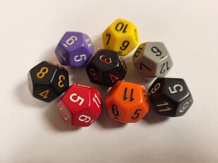 Žaidimų kauliukas Chessex d12 Polyhedral Dice, 1 vnt kaina ir informacija | Stalo žaidimai, galvosūkiai | pigu.lt