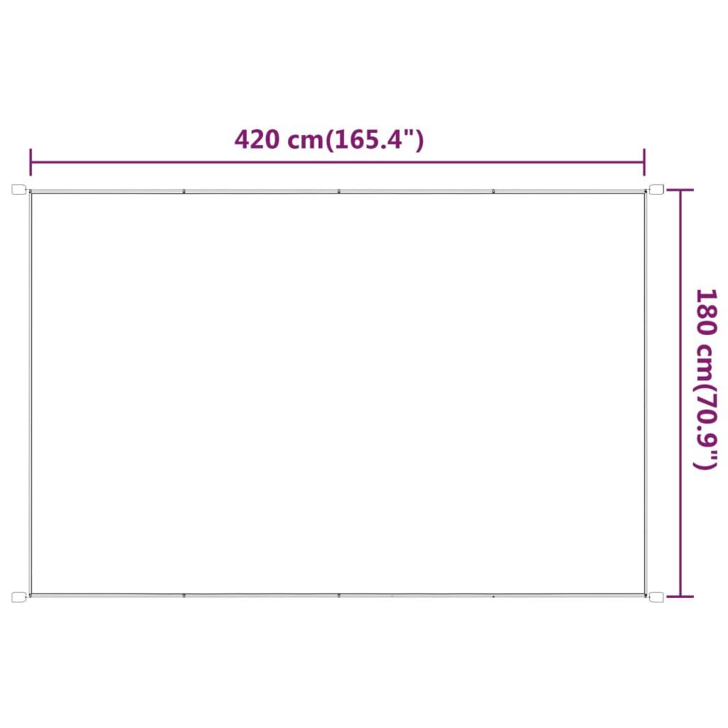 vidaXL Vertikali markizė, šviesiai žalia, 180x420cm, oksfordo audinys kaina ir informacija | Skėčiai, markizės, stovai | pigu.lt