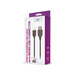 Setty cable USB - microUSB 1,0 m 1A black цена и информация | Кабели для телефонов | pigu.lt